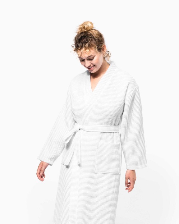 Bad artikel KARIBAN Kimono Badjas Honinggraatstructuur voor bedrukking &amp; borduring