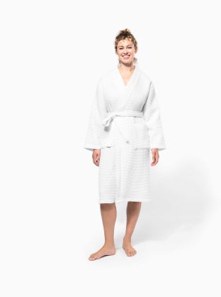Peignoir kimono nid d'abeille