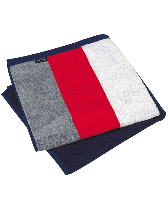 Produit éponge personnalisable KARIBAN Drap de plage rayé