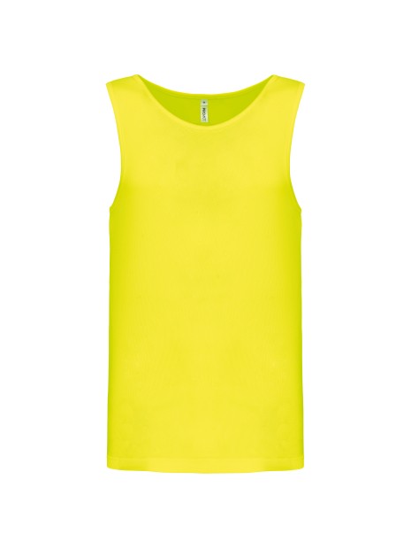 PROACT Débardeur de sport homme fluorescent yellow personnalisable