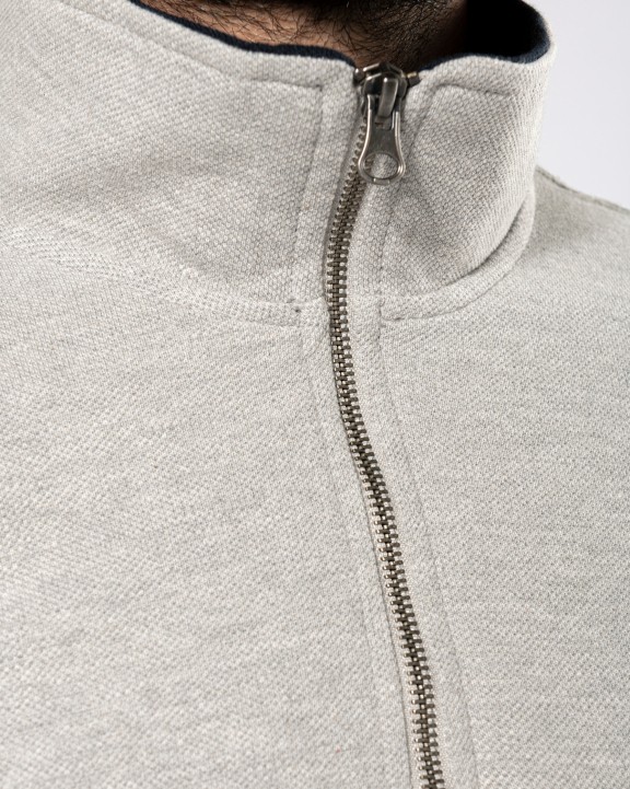 KARIBAN Trucker > Zip Neck Sweat-Shirt Sweatshirt personalisierbar