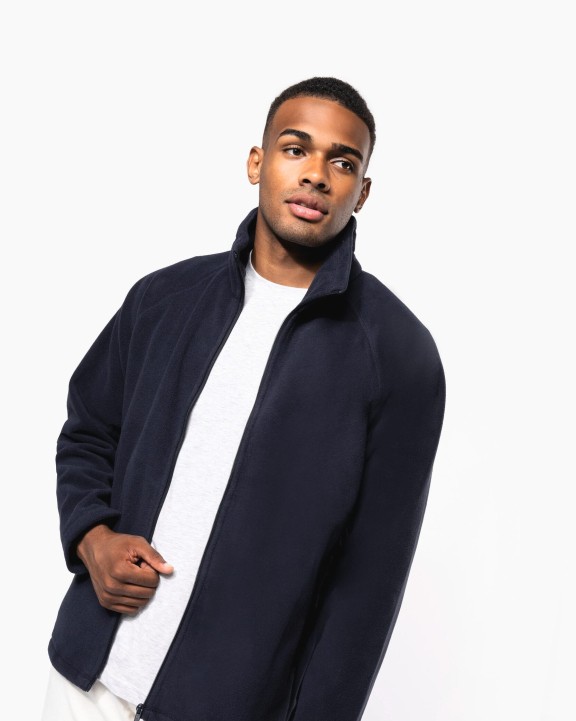 Laine polaire personnalisable KARIBAN Veste micropolaire zippée manches raglan homme