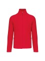 KARIBAN Veste micropolaire zippée manches raglan homme rouge personnalisable