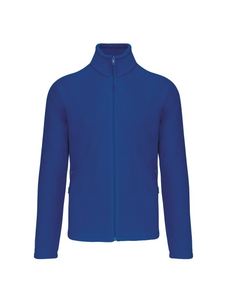 KARIBAN Veste micropolaire zippée manches raglan homme royal personnalisable