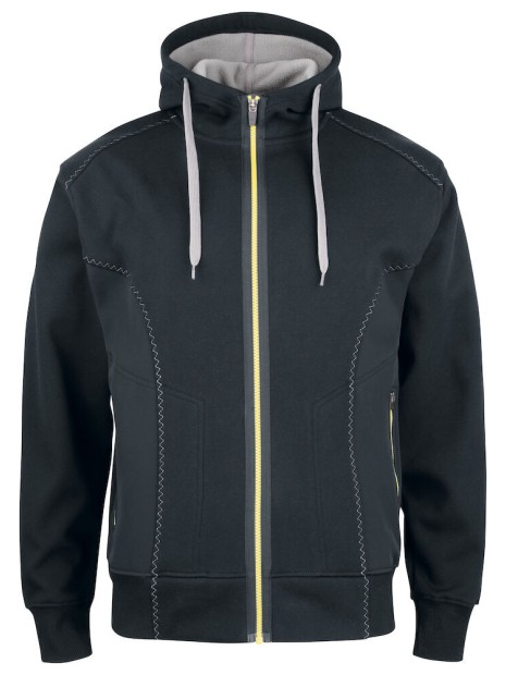PROJOB 2116 SWEATSHIRTFULL ZIP noir personnalisable
