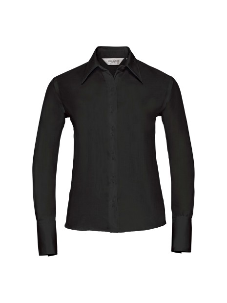 RUSSELL Chemise femme manches longues Non Iron noir personnalisable