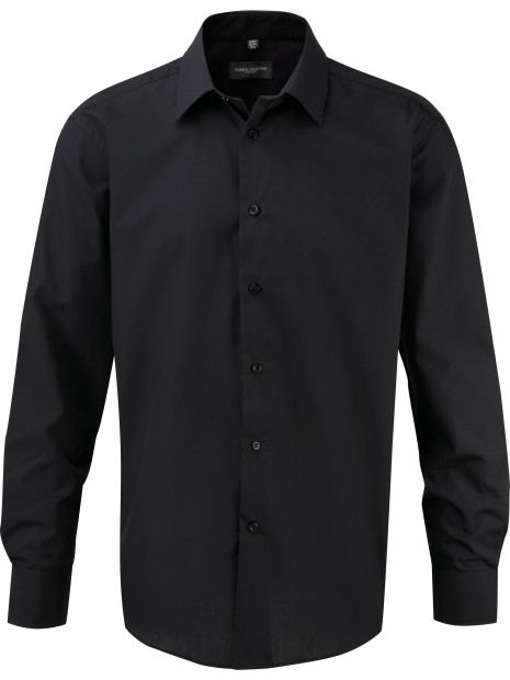 RUSSELL Chemise homme manches longues Non Iron - classique noir personnalisable