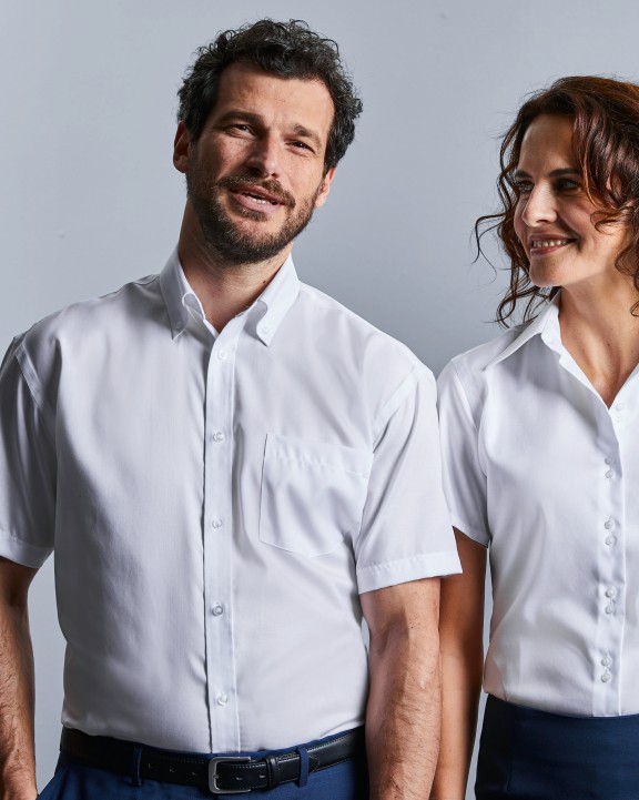 Hemd RUSSELL Ladies' Short Sleeve Ultimate Non-iron Shirt voor bedrukking &amp; borduring