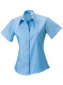 RUSSELL Chemise femme manches courtes Non Iron bleu ciel brillant personnalisable