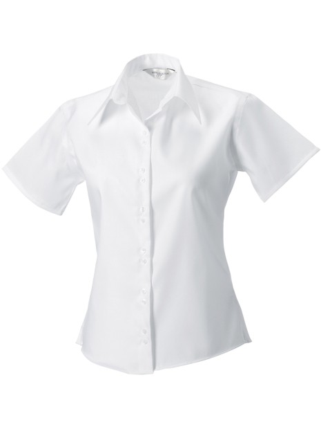 RUSSELL Chemise femme manches courtes Non Iron blanc personnalisable