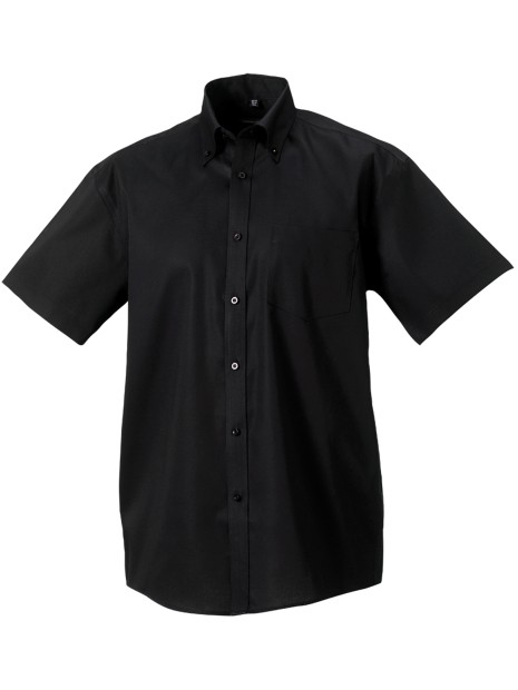 RUSSELL Chemise homme manches courtes Non Iron - classique noir personnalisable