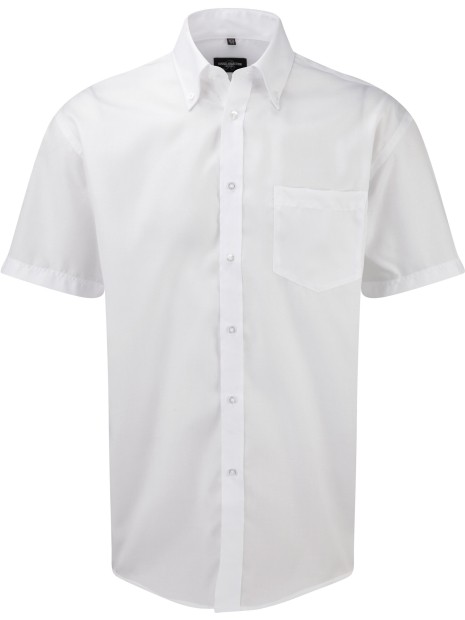 RUSSELL Chemise homme manches courtes Non Iron - classique blanc personnalisable