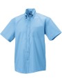 RUSSELL Chemise homme manches courtes Non Iron - classique bleu ciel brillant personnalisable