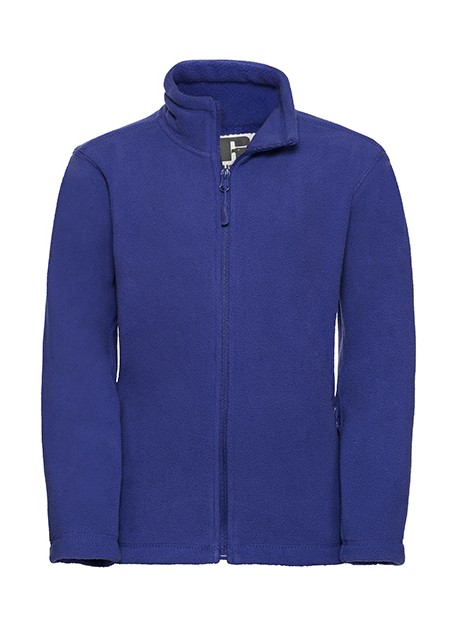 RUSSELL Children’s Full Zip Outdoor Fleece bright royal personnalisable