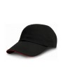 RESULT Heavy Cotton Drill Cap noir/rouge personnalisable