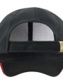 Casquettes à personnaliser RESULT Sandwich Brushed Cotton Cap noir/rouge