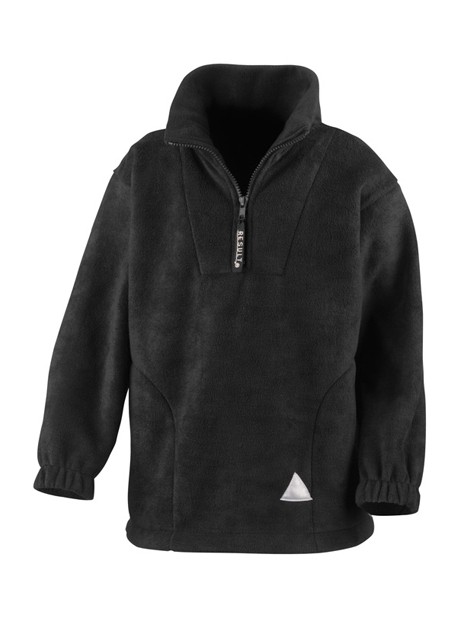 RESULT R33J Kids 1/4 Zip Fleece noir personnalisable