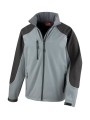 RESULT Ice Fell Hooded Softshell Jacket gris/noir personnalisable