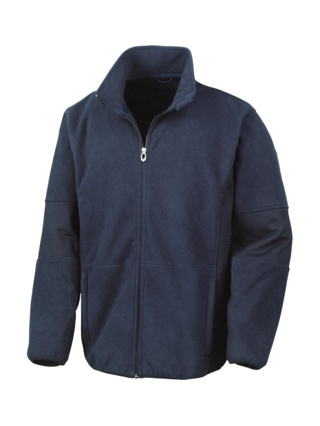 RESULT OSAKA COMBED PILE SOFTSHELL JACKET bleu marine personnalisable