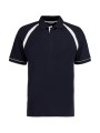 KUSTOM KIT Classic Fit Oak Hill Polo bleu marine/blanc personnalisable