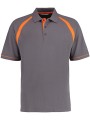KUSTOM KIT Classic Fit Oak Hill Polo Gris charbon/orange personnalisable
