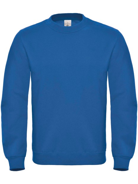B&C Sweat-shirt col rond ID.002 bleu royal personnalisable