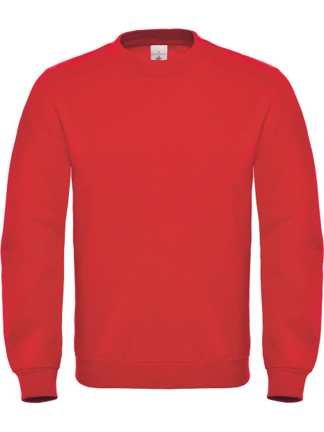 B&C Sweat-shirt col rond ID.002 rouge personnalisable
