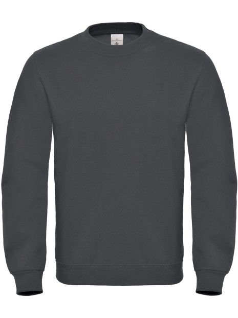 B&C Sweat-shirt col rond ID.002 anthracite personnalisable