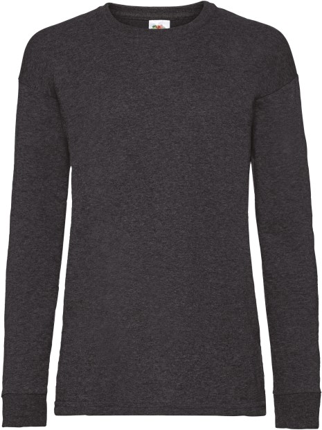 FOL T-shirt enfant manches longues Valueweight (61-007-0) heather grey fonce personnalisable