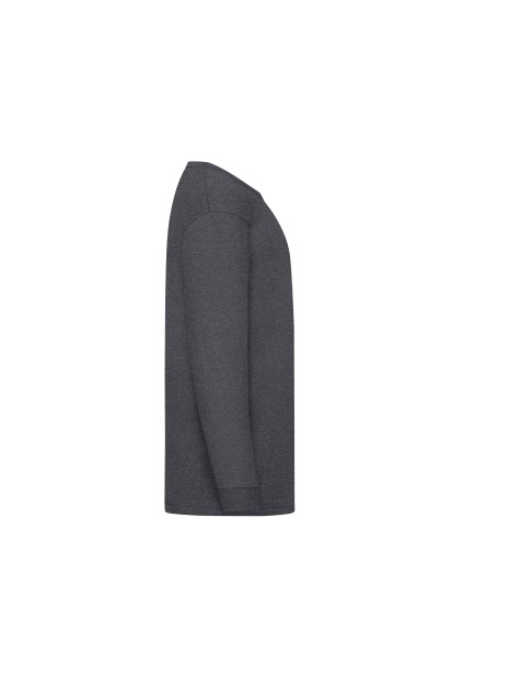 FOL T-shirt enfant manches longues Valueweight (61-007-0) heather grey fonce personnalisable
