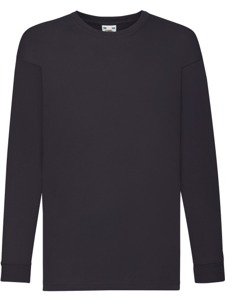 FOL T-shirt enfant manches longues Valueweight (61-007-0) bleu marine profond personnalisable