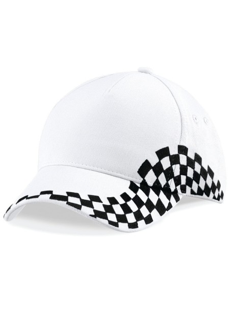 BEECHFIELD Casquette Grand Prix white/damier black personnalisable