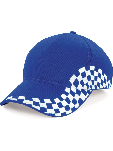 BEECHFIELD Casquette Grand Prix bleu royal brillant/blanc personnalisable