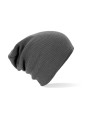 BEECHFIELD SLOUCH BEANIE gris fumé personnalisable