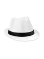 BEECHFIELD FEDORA blanc/noir personnalisable