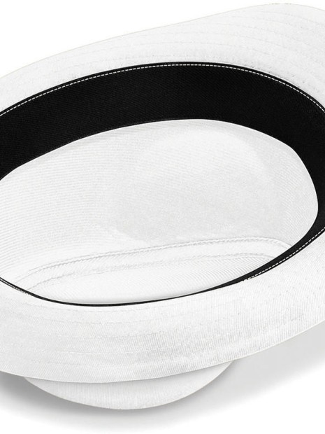 Casquettes à personnaliser BEECHFIELD FEDORA blanc/noir