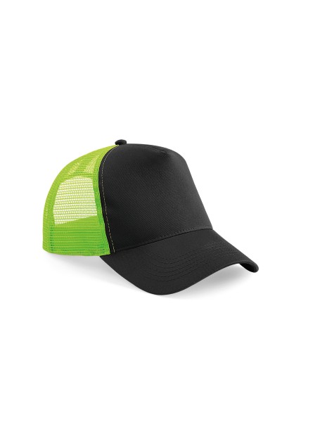 BEECHFIELD Casquette américaine noir/vert lime personnalisable