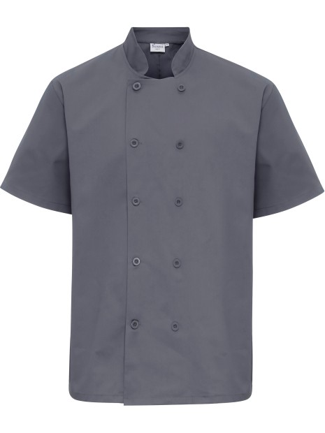 PREMIER Veste de cuisine manches courtes acier personnalisable