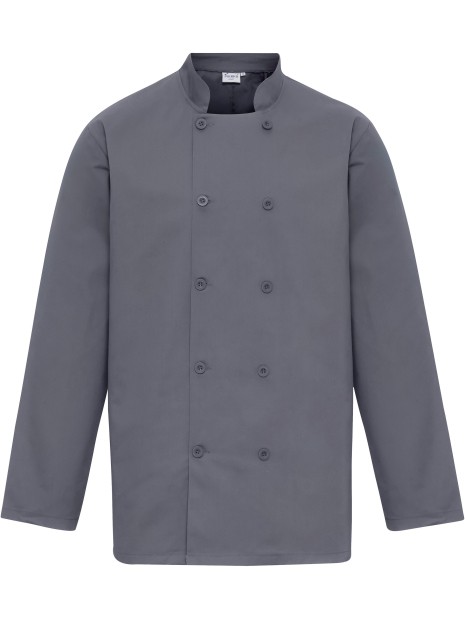 PREMIER Veste de cuisine manches longues acier personnalisable