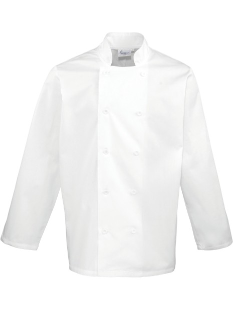 PREMIER Veste de cuisine manches longues blanc personnalisable