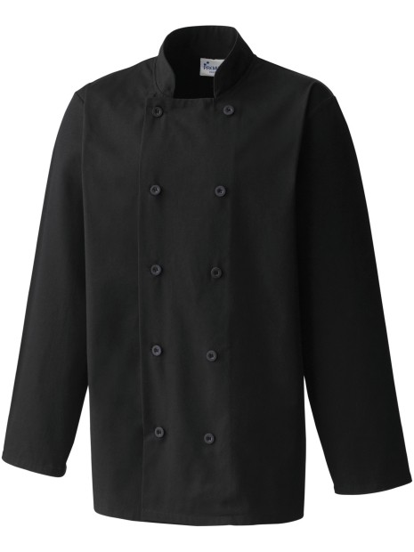 PREMIER Veste de cuisine manches longues noir personnalisable