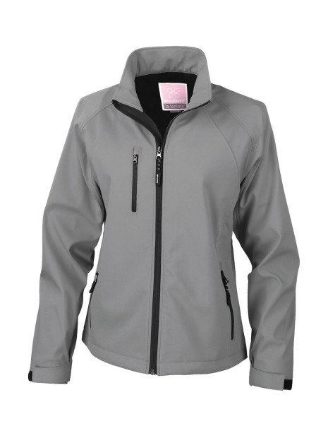 RESULT Ladies Base Layer Softshelll gris argenté personnalisable