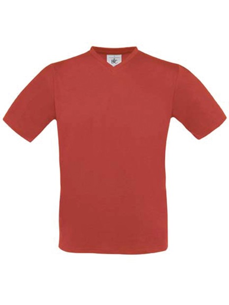 B&C T-shirt col V Exact150 rouge personnalisable