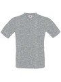 B&C T-shirt col V Exact150 gris sport personnalisable