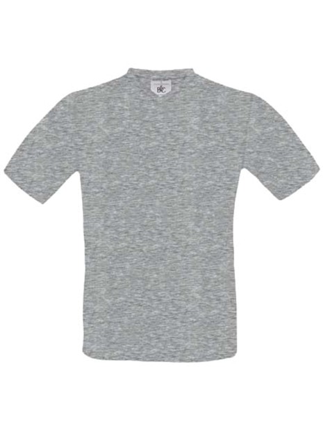 B&C T-shirt col V Exact150 gris sport personnalisable