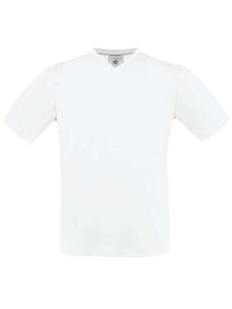 B&C T-shirt col V Exact150 blanc personnalisable