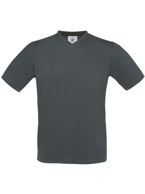 B&C T-shirt col V Exact150 dark grey personnalisable