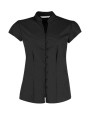 Chemise personnalisable KUSTOM KIT Women's Tailored Fit Mandarin Collar Blouse SSL