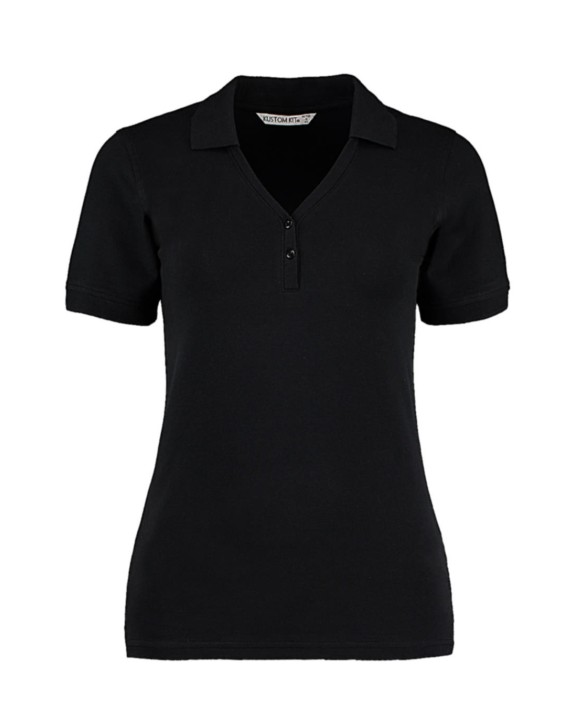 Polo personnalisable KUSTOM KIT Women's Regular Fit Comfortec® V Neck Polo