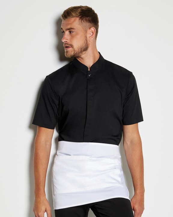Chemise personnalisable KUSTOM KIT Tailored Fit Mandarin Collar Shirt SSL